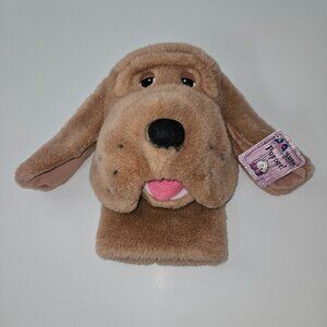 Harry Puppy Dog Plush Hand Puppet A&A 10.5" Stuffed Animal Toy Lovey Brown Hound